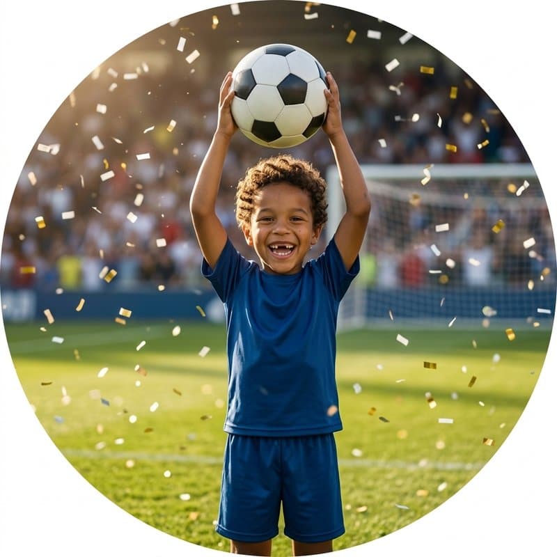 Fußball-Motiv im Stil Fotoreal