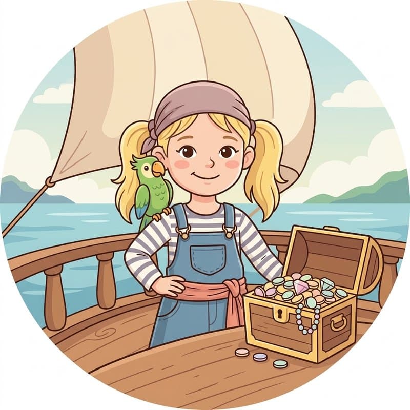 Beispielmotiv „Piraten-Abenteuer“ als runder Tortenaufleger
